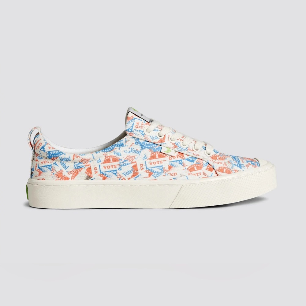 Cariuma Low VOTE Graphic Canvas Sneakers